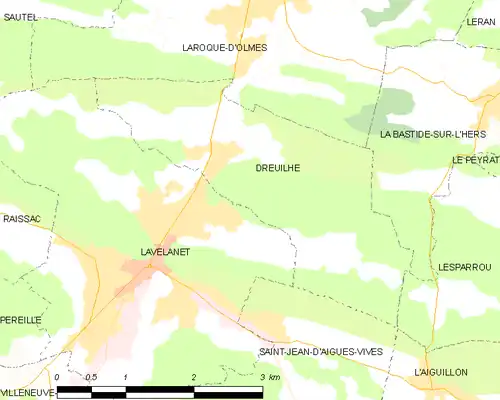 Detailkaart van de gemeente