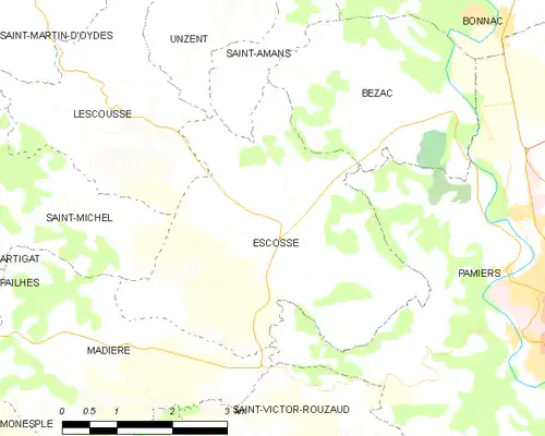 Detailkaart van de gemeente