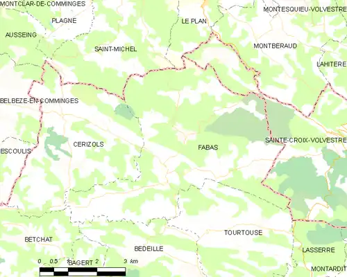 Detailkaart van de gemeente