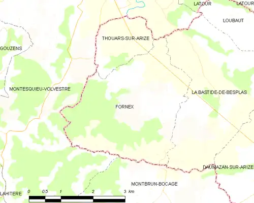 Detailkaart van de gemeente