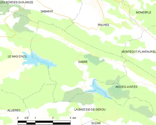 Detailkaart van de gemeente