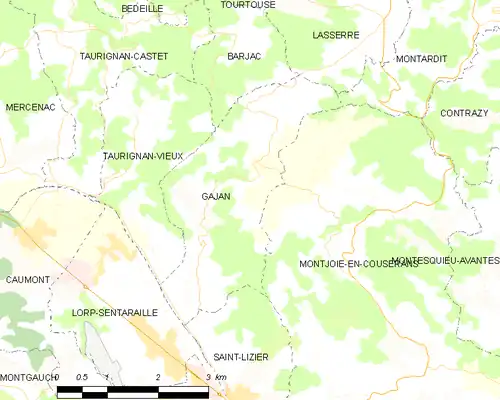 Detailkaart van de gemeente