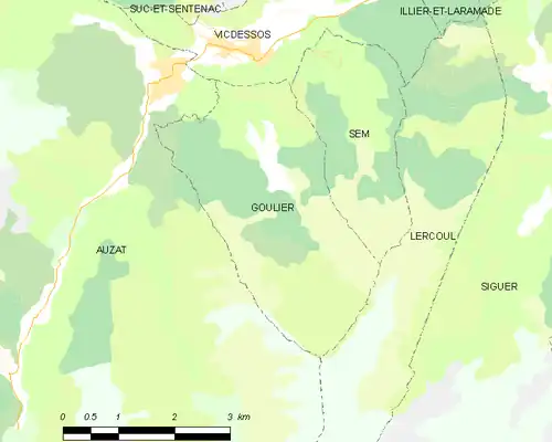 Detailkaart van de gemeente