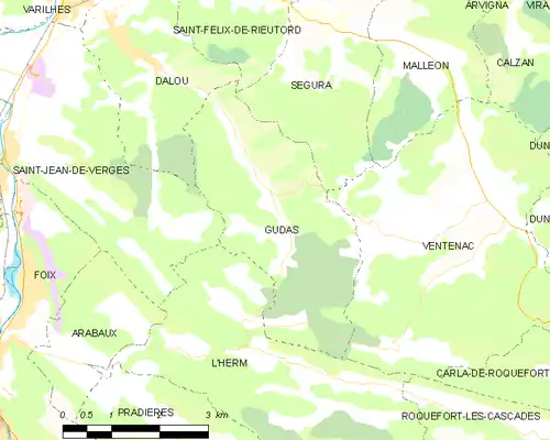 Detailkaart van de gemeente