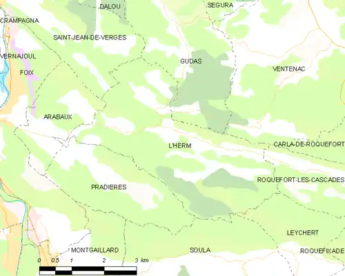 Detailkaart van de gemeente