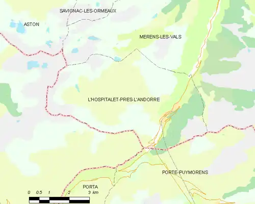 Detailkaart van de gemeente