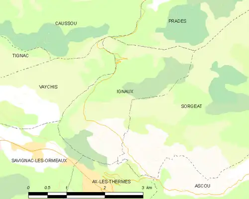 Detailkaart van de gemeente