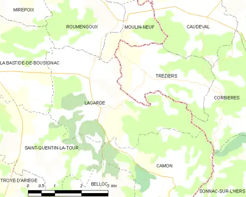 Detailkaart van de gemeente