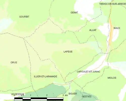 Detailkaart van de gemeente