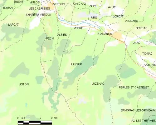 Detailkaart van de gemeente