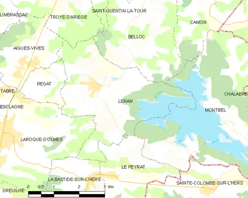 Detailkaart van de gemeente