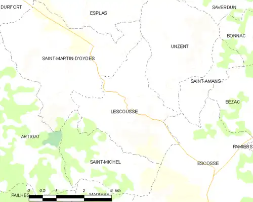 Detailkaart van de gemeente