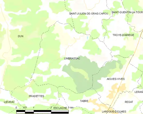 Detailkaart van de gemeente