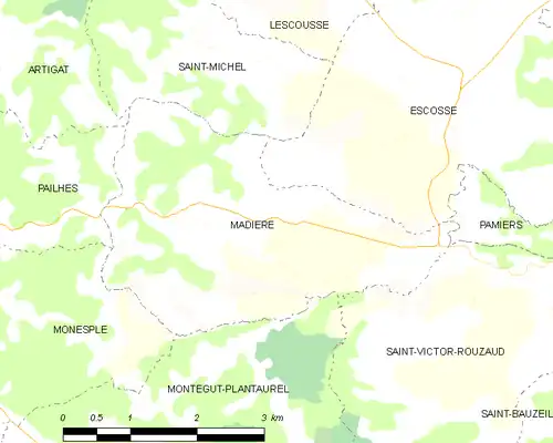 Detailkaart van de gemeente