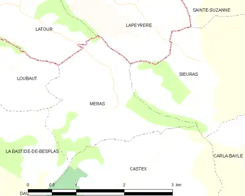 Detailkaart van de gemeente