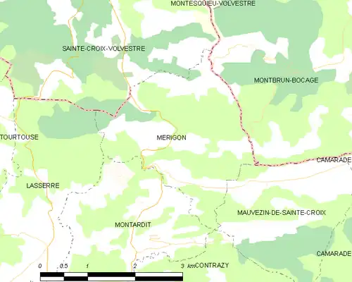 Detailkaart van de gemeente