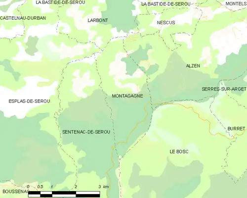 Detailkaart van de gemeente