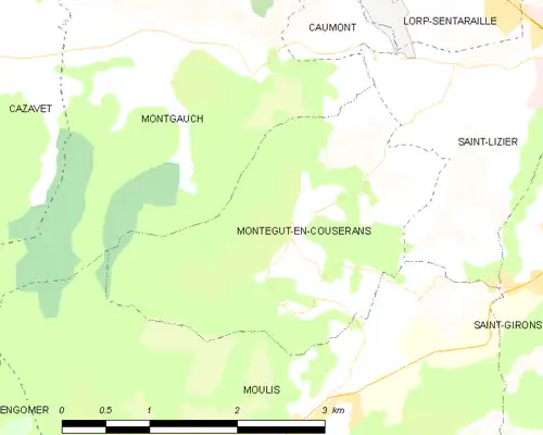 Detailkaart van de gemeente