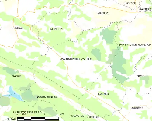 Detailkaart van de gemeente