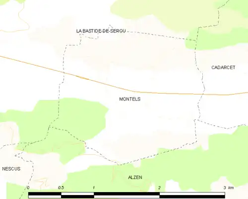 Detailkaart van de gemeente
