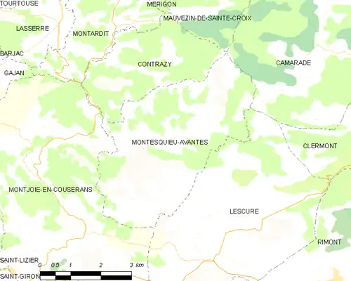 Detailkaart van de gemeente