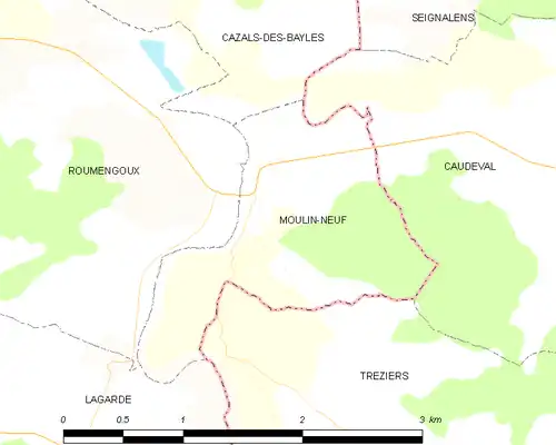 Detailkaart van de gemeente