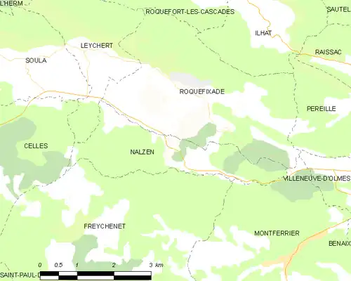 Detailkaart van de gemeente