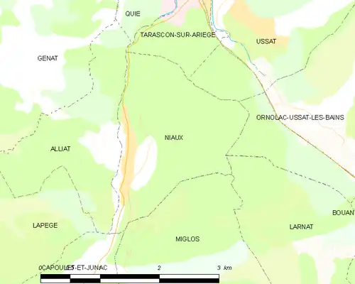 Detailkaart van de gemeente