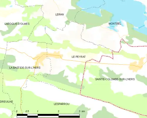 Detailkaart van de gemeente