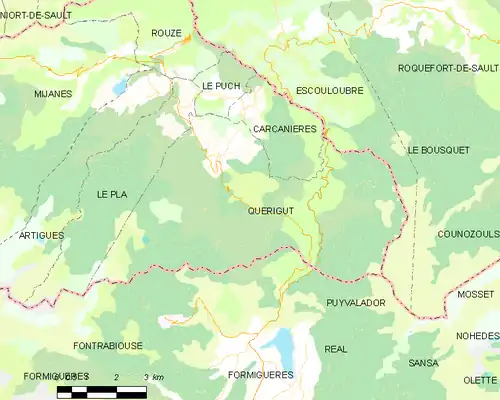 Detailkaart van de gemeente