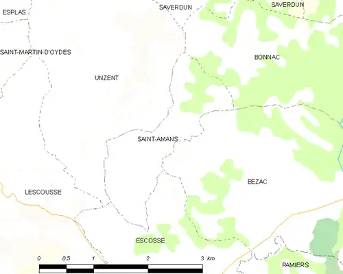 Detailkaart van de gemeente