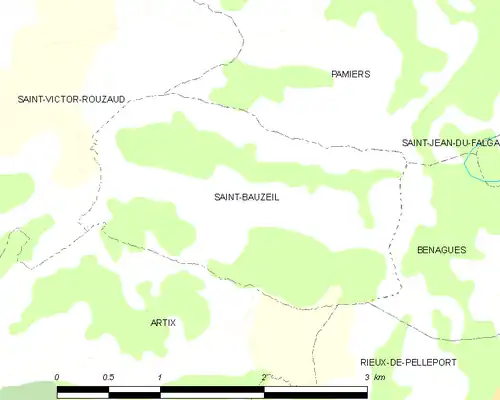 Detailkaart van de gemeente
