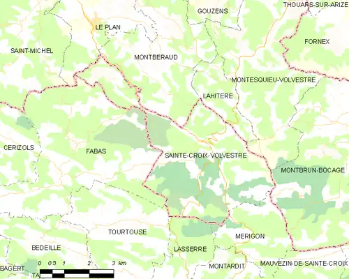 Detailkaart van de gemeente