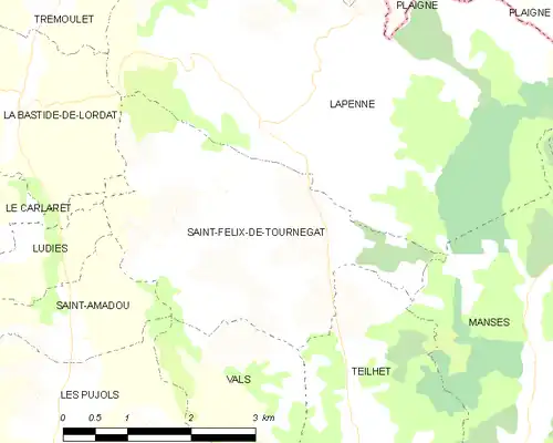 Detailkaart van de gemeente