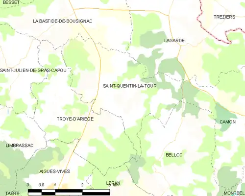 Detailkaart van de gemeente