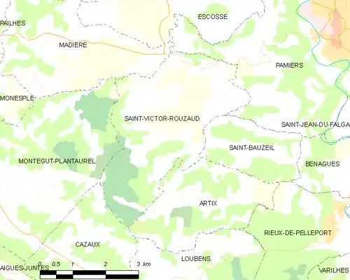 Detailkaart van de gemeente