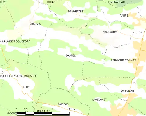 Detailkaart van de gemeente