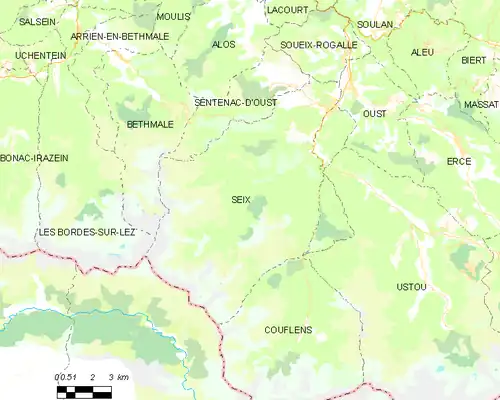 Detailkaart van de gemeente