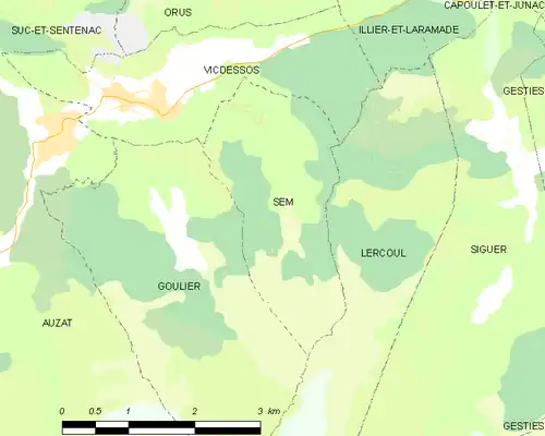 Detailkaart van de gemeente