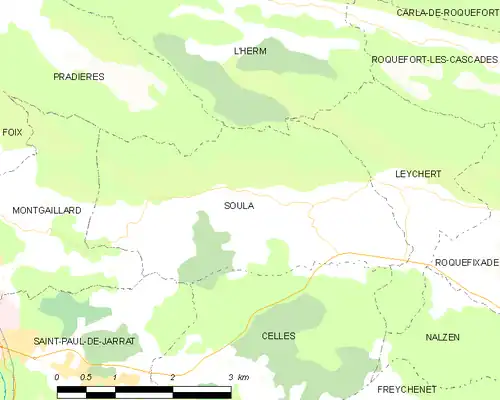 Detailkaart van de gemeente