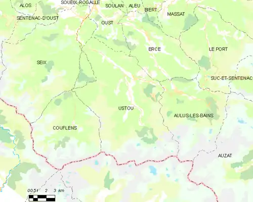 Detailkaart van de gemeente