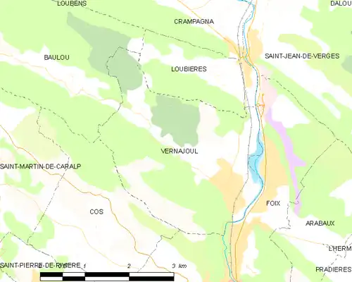 Detailkaart van de gemeente