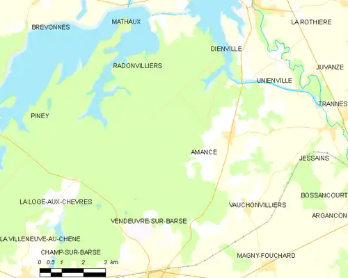 Detailkaart van de gemeente