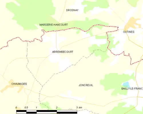 Detailkaart van de gemeente