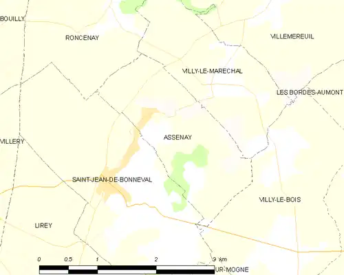 Detailkaart van de gemeente