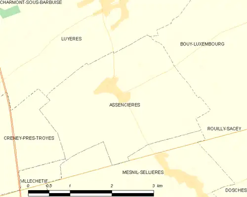 Detailkaart van de gemeente