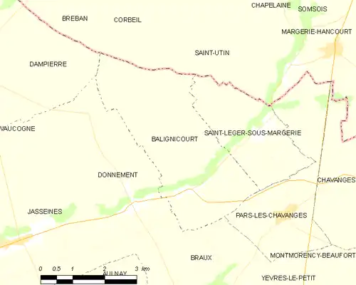 Detailkaart van de gemeente