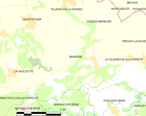 Detailkaart van de gemeente