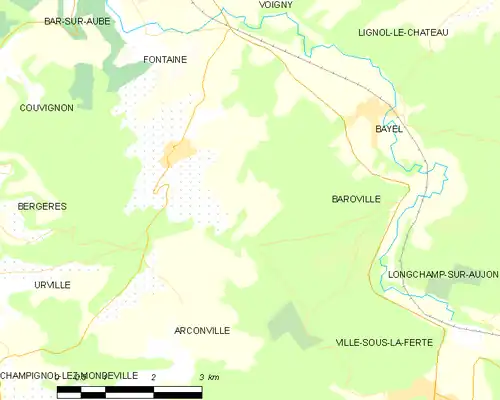 Detailkaart van de gemeente