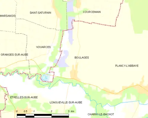 Detailkaart van de gemeente